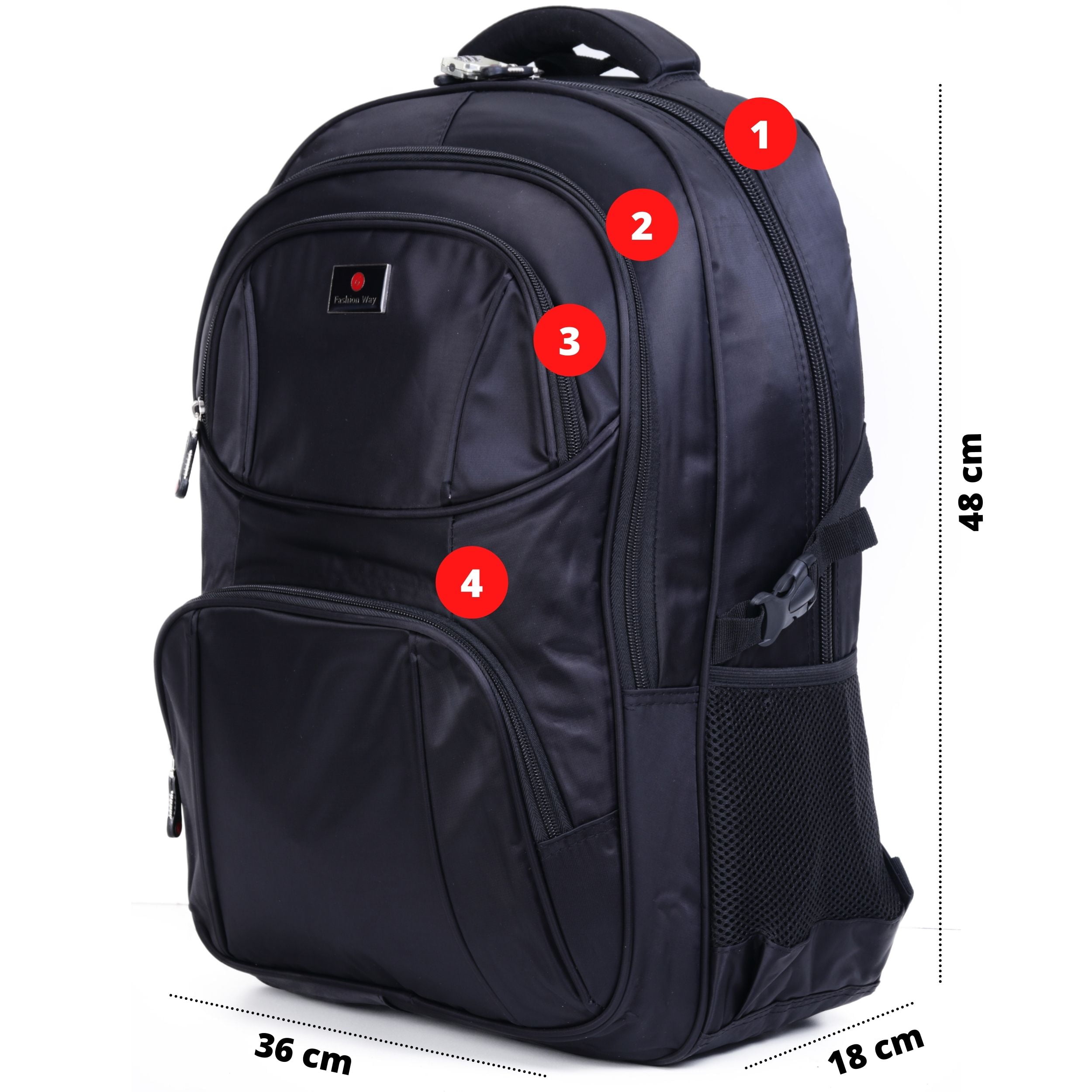 Mochila Executiva Masculina Feminina Fashion Way 3041 Grande Reforçada