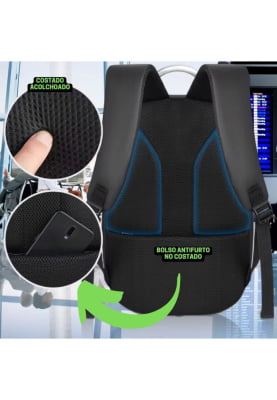 Mochila Masculina Grande Viagem Reforçada para Trabalho com Cadeado