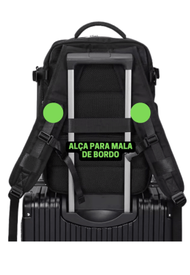 Mochila Reforçada Escolar Notebook Executiva Preta Trabalho